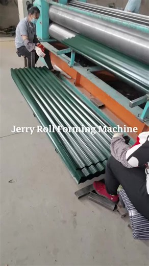 Corrugated Roofing Panel Roll Forming Machine in Action
