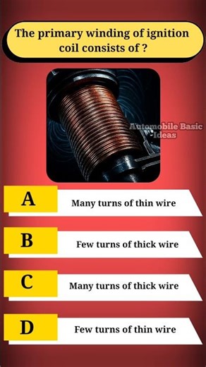 The primary winding of ignition coil consists of?