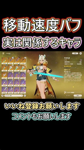 Actually, this character is related to movement speed buffs.