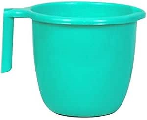 ATCUSA Plastic Mugs for Bathroom Bath Accessory x 1 Mug Bathing Mugs Dabba camping mug, certified bathing water mug - 1.5 litre capacity - Assorted colors