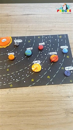 Solar System Clay Craft 🪐 | Easy & Fun STEM Project for Kids 🌍