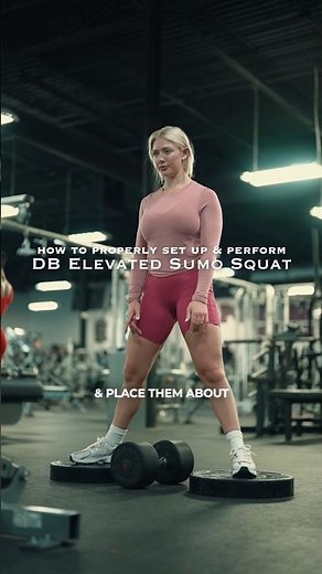How to set up and do DB Elevated Sumo Squat #shorts