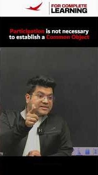 Participation is not necessary to establish a Common Object⚖️ #shorts #niteshsirjudiciary