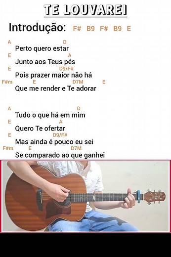 🎶 TE LOUVAREI / PERTO QUERO ESTAR 🎸 #cifragospel #shorts