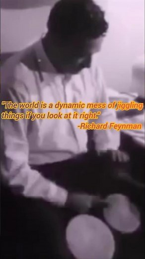 Richard Feynman playing bongo drums 🥁