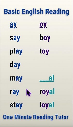 How to Read English - Sounds of AY, OY, and AL Suffix #americanenglish #readingenglish #phonics