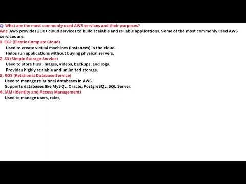 What are the most commonly used AWS services?