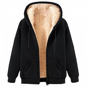 yillto Fleece Coat for Women Thick Warm Sherpa Fuzzy Lined Hoodie Zip up Sweatshirts Coat with Pockets - Walmart.com