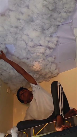 Cloud ceiling #roomsetup #home #shorts