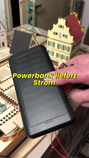 Powerbank-Stromversorgung für H0-Anlage #how #diy #led #moba #modellbau #modelleisenbahn #