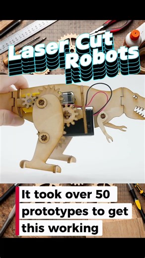 DIY Laser Cut Robots - The T Rex!