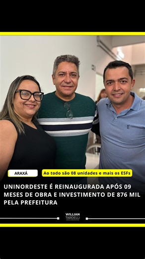 87 reactions · 16 comments |  Uninordeste é reinaugurada após 09...