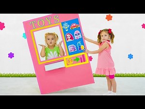 Vending Machine with New Toys - funny story from Alice - Videos For Kids