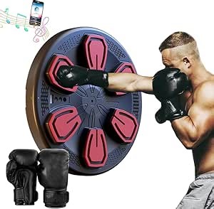 Music Boxing Machine-Boxing Trainer with Gloves- Meets The Needs of Beginners and Seasoned Professionals Alike-Suitable for Home, Gym, Indoor and Outdoor Use