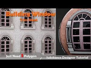 Building Window Panel Trim Sheet Tutorial in substance designer #substance_designer #tutorial #panel