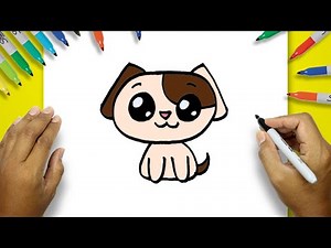 How To Draw A Cute Dog Step By Step | Cute Dog Drawing