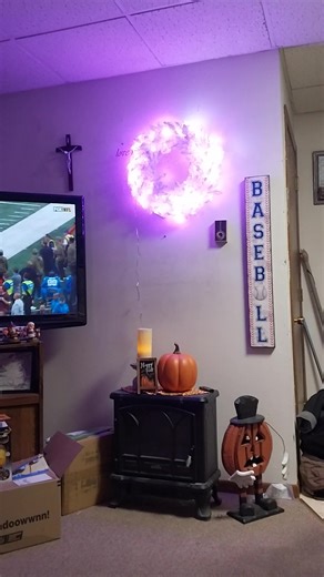 1.5K views · 39 reactions | House has purple lights on now will change back to orange after game. | Mark Ecklund | Facebook