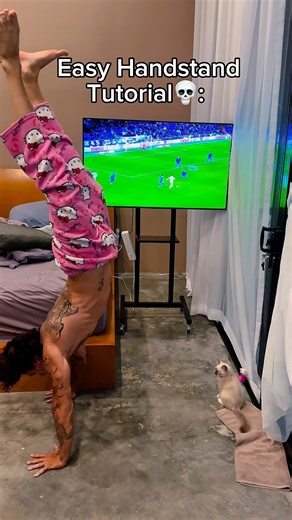 Easy Handstand Tutorial💀#tutorial #workout #calisthenics #stepbystep #easy #shelove #tips