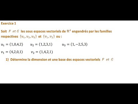 Dimension et Base d'un espace vectoriel