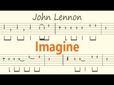 Imagine / John Lennon / Guitar Solo Tab+BackingTrack