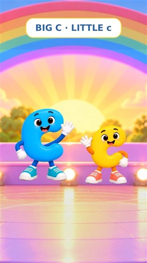 Big C, Little c 🎂🐱 | Learning Letters #Shorts