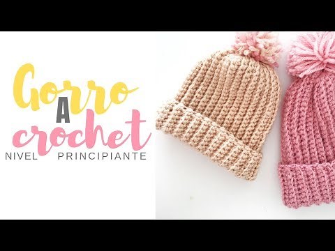 Gorro a crochet para mujer paso a paso | Principiantes | ACADEMIA CRAFT ORIGINAL TRENDY
