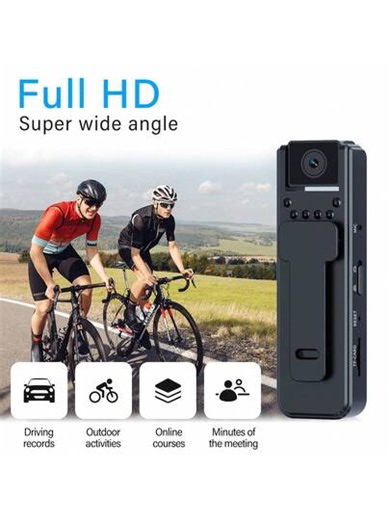 1 pièce Enregistreur de réunion portable haute définition 1080P, doté d'une fonction audio, d'une capacité anti-tremblement, d'une synchronisation audio et vidéo, d'une vision nocturne infrarouge, d'un objectif rotatif à 180°, et d'une batterie rechargeable. Équipé d'un objectif grand angle et d'un design avec clip de poche | SHEIN