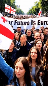 Georgians March for Europe 🇬🇪🇪🇺 | Our Future Is Europe – Rustaveli Avenue | AI Short #ProEU #TbilisiProtest #EuropeFuture #GeorgianUnity #AIShort | Video Allure