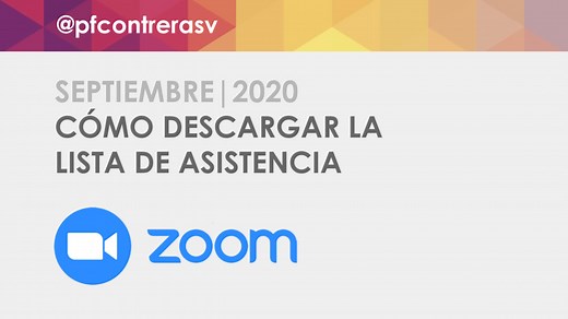 Cómo descargar la lista de asistencia a una reunión en Zoom