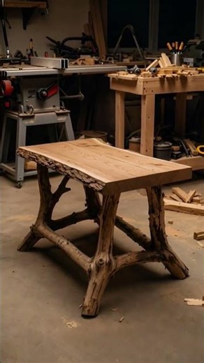 DIY Coffee Table from Firewood Branches | Creative Woodworking Project #Woodworking #DIYFurniture