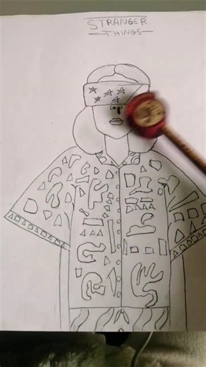 #80smusic #strangerthings drawing El in black and white