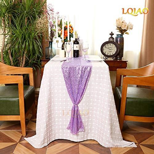 Sequin Table Runner Lavender 12x72in 