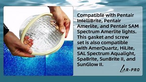 AR-PRO 8 3/8" Pool Light Lens Gasket - Exact Replacements for Pentair Part Numbers 79101600Z and 79104800 - Works with Pentair IntelliBrite, AmerLite, and SAM Amerlite Lights，Set of 3