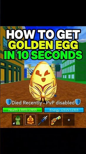 How To Get GOLDEN EGG In 10 Seconds [Easter update] #bloxfruits #roblox #eryonblox #batidao