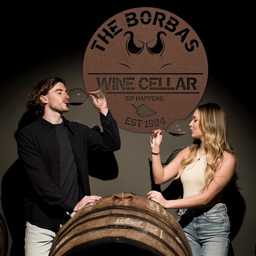 Personalized Wine Cellar Metal Sign - Custom Family Name, Wine Bar Decor - Etsy