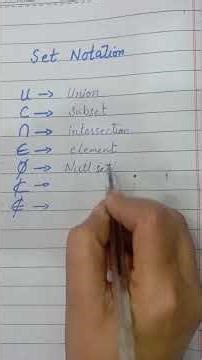 set Notation #shortvideo