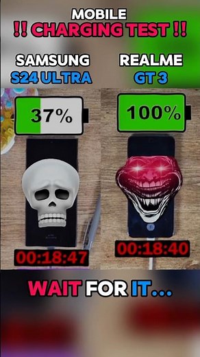 ⚡☠️😱 SAMSUNG S24 ULTRA VS REALME GT 3 CHARGING SPEED TEST!!