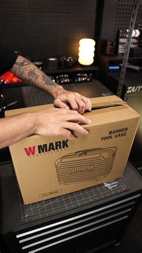 WMARK Barber Tool Case Unboxing 🖤 #wmark #barbertoolcase #barber #unboxing
