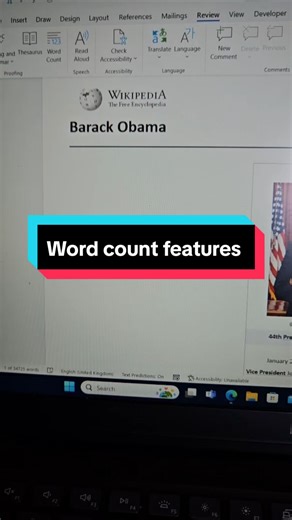 Exploring Word Count Features in Microsoft Word