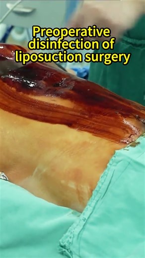 Preoperative disinfection of liposuction surgery#整形#变美#liposuction