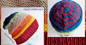 CRAZY STRIPE HAT Free Knit Pattern