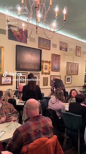 Enjoying Dinner at Cafe Amelie in New Orleans