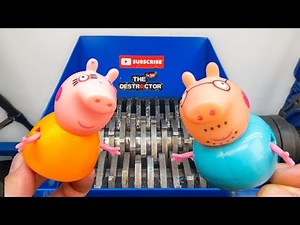 SHREDDING Peppa Pig With Real SHREDDER! EXPERIMENT