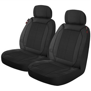 Repco Front Car Seat Covers Leather-Look, Black - Pair