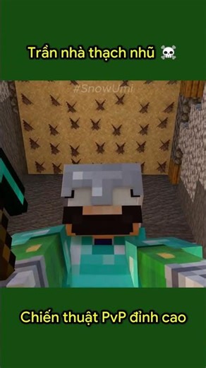 Bẫy Trần nhà Thạch nhũ chết chóc 🔥#minecraft