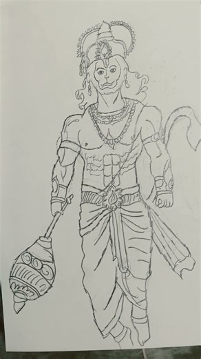 how to draw hanuman easy drawing