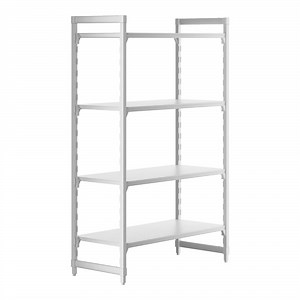 Cambro CPU245484S4PKG Camshelving® Premium Solid 4-Shelf Stationary Starter Unit - 24" x 54" x 84"