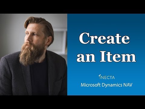 Dynamics NAV 2015 : Create an Item