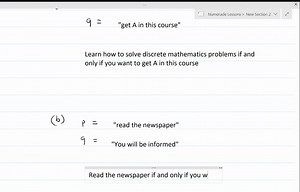 SOLVED:Restate each proposition in the form (1.3 .2) of a conditional proposition. Joey will pass the discrete mathematics exam if he studies hard.