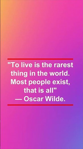 To life is rarest. #oscarwildequotes #motivation #quotes #love #life #inspiration #shorts #viral